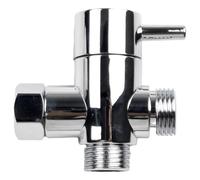 Válvula desviadora de cabezal de ducha de 3 vías, adaptador T G1/2, convertidor ABS, conector de grifo de agua for inodoro, bidé, baño de ducha y cocina