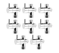 Válvula desviadora de cabezal de ducha de 3 vías G1/2, adaptador de interruptor de tres funciones, conector for grifo, accesorios de baño for hotel y hogar(8PCS)