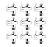 Válvula desviadora de cabezal de ducha de 3 vías G1/2, adaptador de interruptor de tres funciones, conector for grifo, accesorios de baño for hotel y hogar(9PCS)