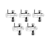 Válvula desviadora de cabezal de ducha de 3 vías G1/2, adaptador de interruptor de tres funciones, conector for grifo, accesorios de baño for hotel y hogar(5PCS)