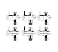 Válvula desviadora de cabezal de ducha de 3 vías G1/2, adaptador de interruptor de tres funciones, conector for grifo, accesorios de baño for hotel y hogar(6PCS)