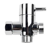 Válvula desviadora de cabezal ducha 3 vías G1/2, adaptador interruptor tres funciones, conector for grifo, accesorios baño para Baño de Cocina