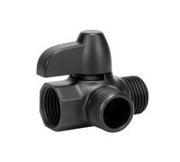 Válvula desviadora de cobre 3 vías, divisor grifo, conector G1/2 for brazo ducha, accesorio baño(Black)