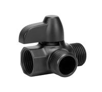 Válvula desviadora de cobre de 3 vías, divisor de grifo, conector G1/2 for accesorio de baño montado en brazo de ducha(Negro)