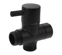 Válvula Desviadora de Ducha 1 Entrada 2 Salidas, de Cobre Negro | Cambio Flexible entre Tamaños de Grifo, Dirección Ajustable del Agua, Resistente al Óxido, Uso Doméstico