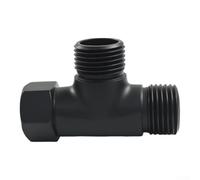 Válvula desviadora de ducha de 3 vías de latón macizo negro G1/2 entrada dos salidas G1/2 soporta ducha superior y ducha de mano, ajuste moderno de baño, fácil de instalar, flujo de agua sin