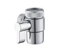 Válvula Desviadora de Ducha de Cobre 1/2 Pulgada, un Brazo | Plata Chapada, 1 Entrada y 2 Salidas, Mando Único, para Cabezal Manual y Grifo