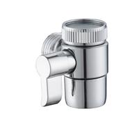 Válvula Desviadora de Ducha de Cobre, 1 Entrada 2 Salidas, Control | Montaje para Cabezal Manual, Reemplazo Mando, Acabado Plateado, Compatible Grifo y Ducha
