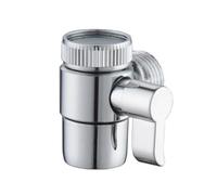 Válvula Desviadora de Ducha de Cobre, 1 Entrada 2 Salidas | Mando para Controlar el Agua, Repuesto Acabado Plateado, para Grifo y Cabezal Manual