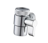 Válvula Desviadora de Ducha de Cobre Plata 1 In 2 Out | Reemplazo Mando, para Cabezal de Mano y Grifo, Acabado Chapado, Uso en Baño