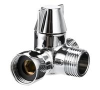 Válvula Desviadora de Ducha Divisor de manguera ducha latón 3 vías, desviador 1/2 pulgada, adaptador en T manual, válvula agua galvanizada, interruptor giratorio 180° Baño