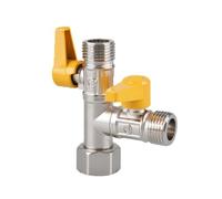 Válvula desviadora de ducha G1/2'', repuesto de válvula de derivación de 3 vías for RV, adaptador universal en T for baño, inodoro y cocina