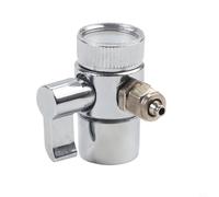 Válvula desviadora de grifo plateada M22 para tubos RO de 1/4 pulgadas, adaptador divisor de fregadero de latón para sistemas de filtro de agua de cocina, baño, desviador de grifo de conexión rápida