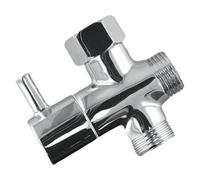 Válvula desviadora de latón de 3 vías, adaptador en T, convertidor cromado for cabezal de ducha, válvula convertidora for grifo de ducha, separador de agua de cobre