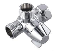 Válvula desviadora de latón de 3 vías de 1/2 pulgada para grifo de fregadero, manguera de ducha, grifo con resistencia a altas temperaturas de hasta 70 °C