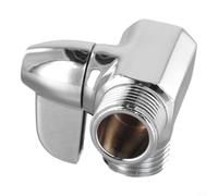 Válvula desviadora de latón de 3 vías G1/2, adaptador de ducha cromado | Latón macizo para núcleo, acabado cromado, resistente a la corrosión, rosca G1/2, divide el flujo de agua de dos maneras