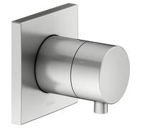 Válvula desviadora empotrada KEUCO IXMO para 3 consumidores con maneta confort, con cierre, roseta cuadrada, 59549211002, Color: acabado en acero inoxidable