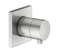 Válvula desviadora empotrada KEUCO IXMO para 3 consumidores con maneta confort, con cierre, roseta cuadrada, 59549061002, Color: acabado en acero inoxidable