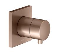 Válvula desviadora empotrada KEUCO IXMO para 3 consumidores con maneta confort, sin cierre, roseta cuadrada, 59548291002, Color: rojo oro cepillado