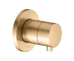 Válvula desviadora empotrada KEUCO IXMO para 3 consumidores con maneta confort, sin cierre, roseta redonda, 59548251001, Color: latón cepillado
