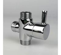 Válvula desviadora, macho G1/2; adaptador en T para grifo de latón cromado, accesorios para grifo de ducha de baño, desviador de agua