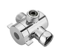 Válvula desviadora para cabezal de ducha, Válvula desviadora ABS G1/2, adaptador en T for ducha de 3 vías, separador de agua, interruptor de grifo(2 Way Diverter-a)