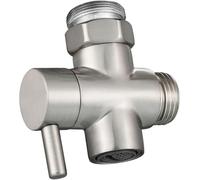 Válvula desviadora para ducha, Válvula desviadora de ducha de latón con conector de manguera M22 a M24 en multicolor(Nickel)