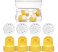 Válvula & Diafragma Piezas de Repuesto Compatibles con Extractor Medela (Pump in Style, Swing, Lactina, Symphony, Harmony) - Silicona Alimentaria Sin BPA Accesorios (4 Válvulas + 4 Diafragmas)