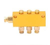 Válvula divisor de lubricación ajustable para el distribuidor de aceite de latón para máquinas CNC y equipos industriales de control de flujo de precisión de pistón de servicio (Uno en y tres fuera)