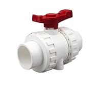 válvula duradera, Válvula de unión válvula bola PVC, conectores tubería for el hogar y jardín, adaptador tubérculo agua for pecera acuario(Inner32MM)