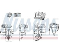 NISSENS Válvula Eléctrica Compatible Para Audi A4 Avant 2.0 TDI A6