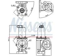 Válvula EGR AGR eléctrico 98167 NISSENS para KIA HYUNDAI