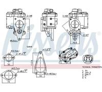 Válvula EGR AGR eléctrico 98241 NISSENS para RENAULT SUZUKI