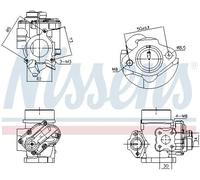 Válvula EGR AGR eléctrico 98349 NISSENS para RENAULT NISSAN OPEL