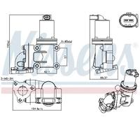 Válvula EGR AGR eléctrico 98355 NISSENS para KIA SORENTO I