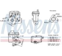 Válvula EGR AGR eléctrico 98402 NISSENS para NISSAN MERCEDES-BENZ DACIA RENAULT