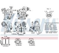 Válvula EGR AGR mecánico 98383 NISSENS para VOLVO V60 I V70 III XC60 I SUV
