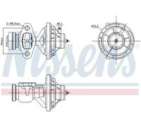 Válvula EGR AGR neumático 98342 NISSENS para VW SEAT SKODA