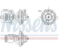 Válvula EGR AGR neumático 98390 NISSENS para VW CADDY III Monospace GOLF V
