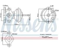 NISSENS Válvula EGR para VOLKSWAGEN: Sharan, Transporter, Passat, Polo, Golf Cabriolet, Caddy & AUDI: A4, A6 & SEAT: Alhambra (Ref: 98471)