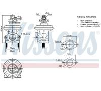 NISSENS Válvula AGR Recirculación Apto para Ford Transit Caja Fa Fd Fb