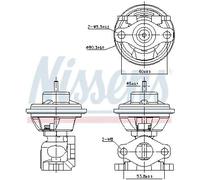 NISSENS Válvula Pneumática Para Hyundai Santa Fé I 2.0 CRDi 4x4 Trajet KIA