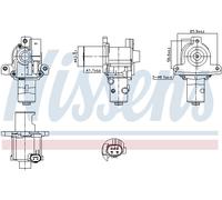 Válvula EGR Nissens 98183 para OE 1471000Q0A - 1471000Q0E - 1471000Q0G