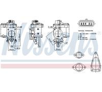 Válvula EGR Nissens 98272 para OE 147106672R - 1811167JG4 - 8200850755