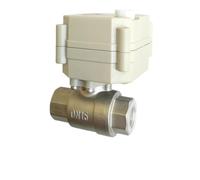 Válvula eléctrica de 1/2 pulgadas, CC/AC9V-24V, 3/7 cables, grúa motorizada NPT/BSP, rosca DN15 con anulación manual for Agua, elaboración de cerveza y fontanería