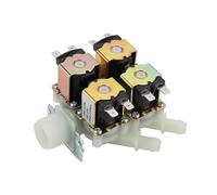 Válvula electromagnética de plástico DN20 DC 12V G3/4" 1 entrada 4 salidas, normalmente cerrada, drenaje de agua, solenoide de entrada eléctrica