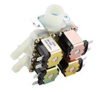 Válvula electromagnética de plástico, normalmente cerrada, de 12 V/24 V/220 V CC, G3/4", 1 entrada y 4 salidas, solenoide de entrada de agua eléctrica.(DC 12V)