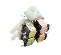 Válvula electromagnética de plástico, normalmente cerrada, de 12 V/24 V/220 V CC, G3/4", 1 entrada y 4 salidas, solenoide de entrada de agua eléctrica.(AC 220V)