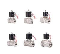 Válvula electromagnética eléctrica de acero inoxidable de 0,5 "-2", 12V, 24V, 220V, 110V, válvula solenoide normalmente cerrada for agua, aceite, aire y vapor(DC24V,DN25)