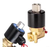 Válvula electromagnética eléctrica de latón, G1/4 "válvula de agua normalmente abierta de la CA 220V del puerto para los sistemas de agua, riego del jardín y equipo neumático